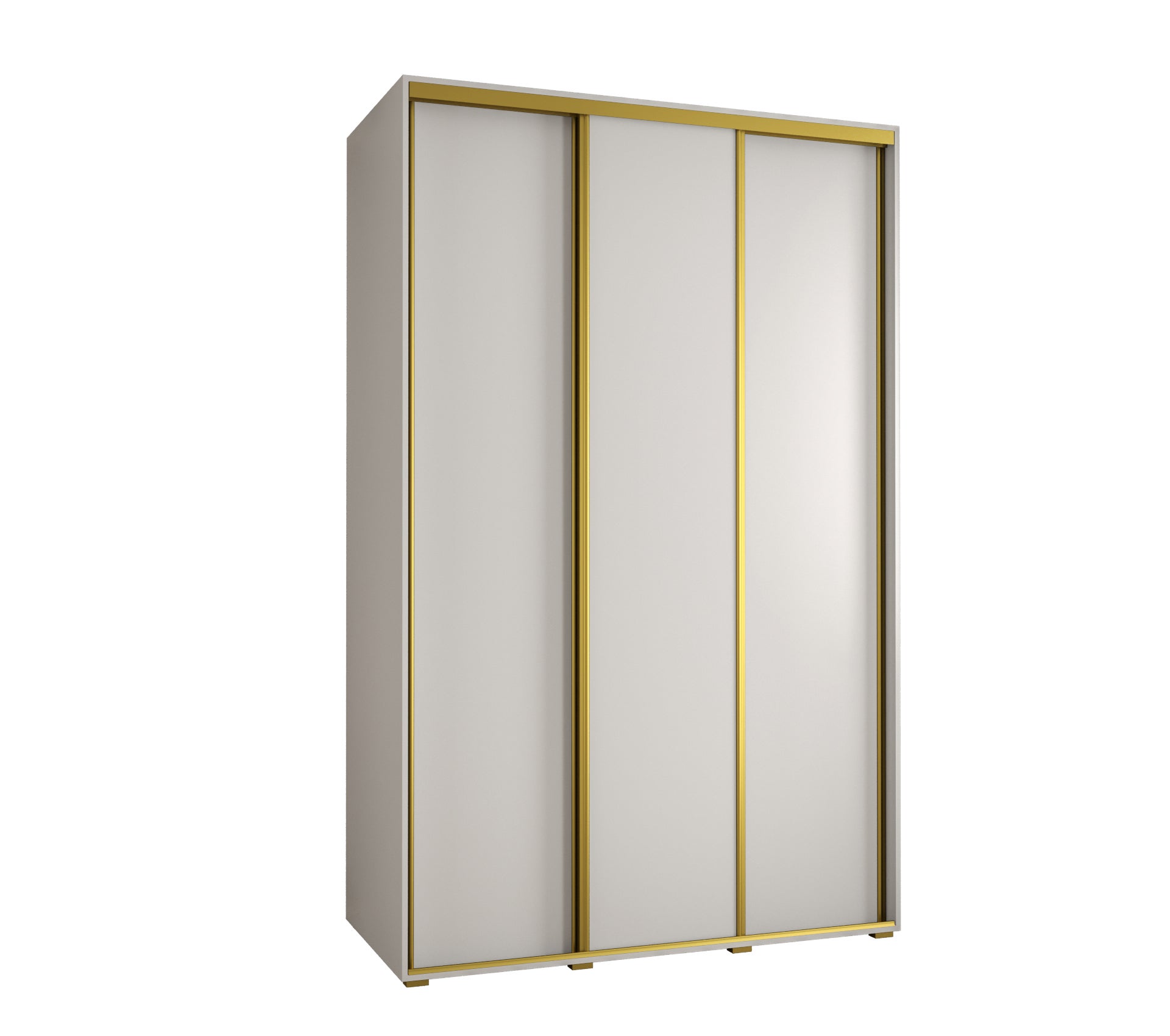 Szafa przesuwna wysoka Davos 1 160 x 60 x 235,2 cm biały + biały + u. złoty - Abiks Meble