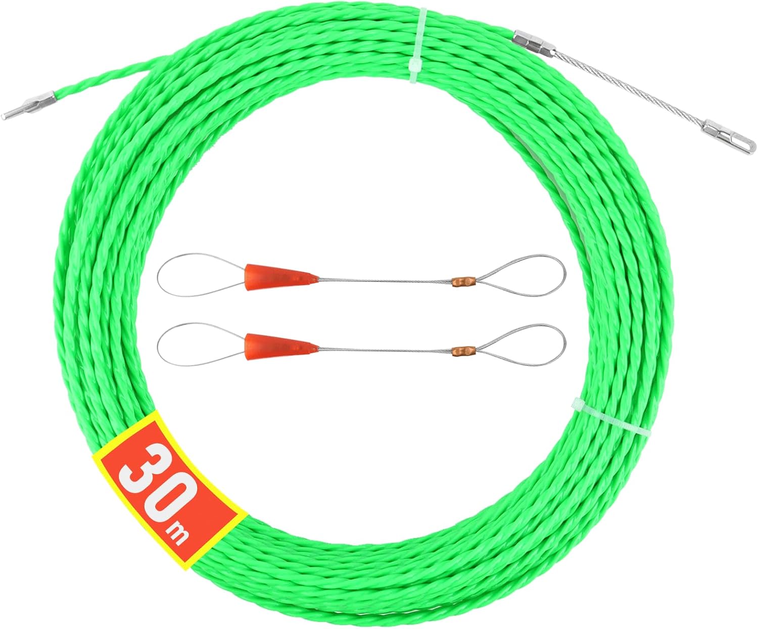 Aguja de electricista (verde) de 30 m, extractor de cables eléctrico de ...
