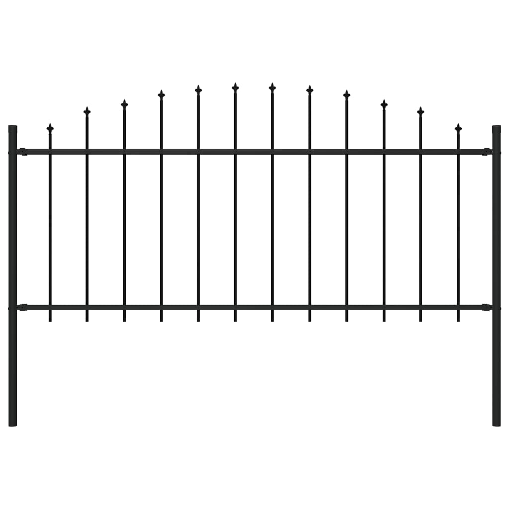 cl-ture-de-jardin-dessus-en-lance-acier-0-5-0-75-x1-7-m-noir-vidaxl