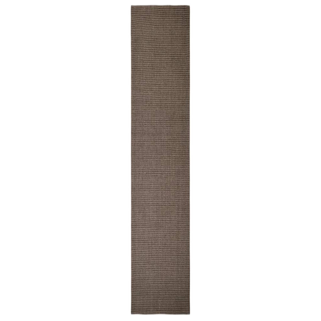 Alfombra de dormitorio | felpudo | alfombra de sisal natural marrón 66x350 cm cfw32024