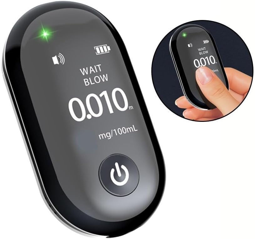 Alcootest numérique professionnel, détecteur d'alcool sans contact avec résultats rapides en 20 secondes, rechargeable via Type-C - 2