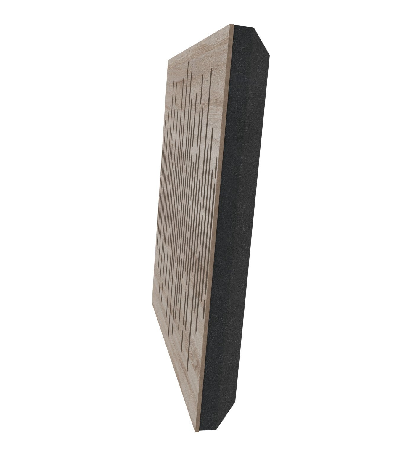 Lot de 4 Panneaux acoustiques insonorisants WAVE 50x50x5 cm - 1 m² surf.totale - MDF perforé laminé et mousse acoustique - Sonoma - 3
