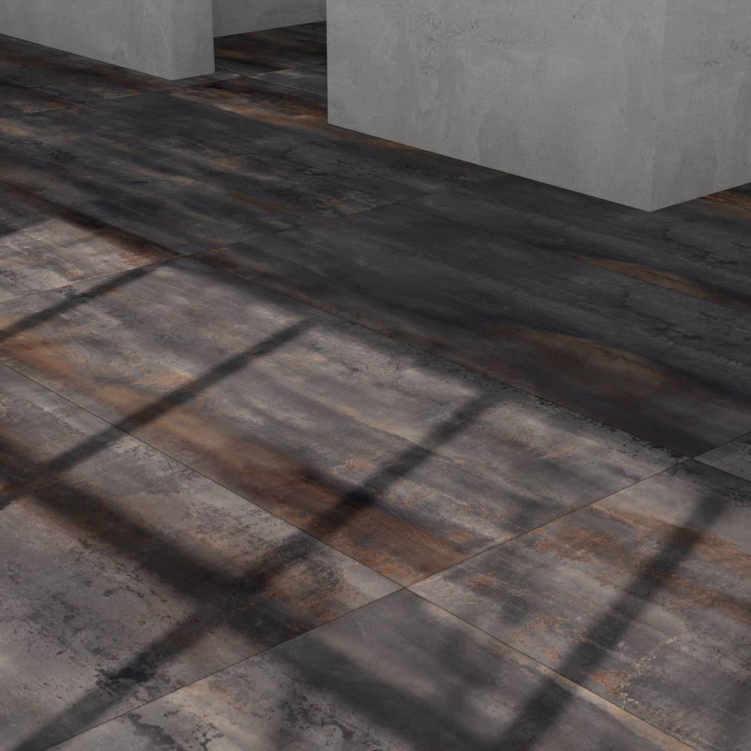 Steelium Nero - Metallo - Piastrelle 60x60 cm 9 mm - EXI 2001 60x60 MATT R9 9 mm - 3