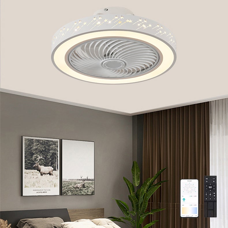 Ventilatore Da Soffitto Con Luce LED E Telecomando - 6 Velocità, Motore DC Silenzioso, Reversibile, Dimmerabile, Bianco - Foto 2