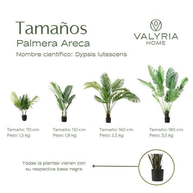 Palmera Artificial Areca 70 cm – Árbol Decorativo Compacto - Planta Artificial Valyria Home - 7