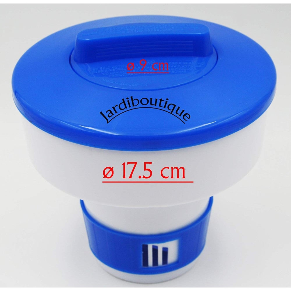 Grand doseur 17.5 cm diffuseur de Chlore ou Brome Flottant en Plastique pour Galet - 2