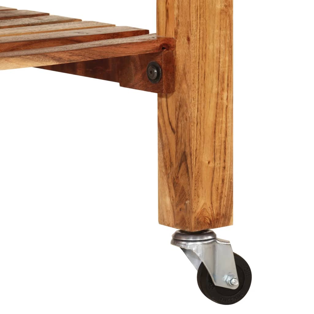 Chariot de cuisine 55x55x89 cm bois massif d'acacia vidaXL - 7
