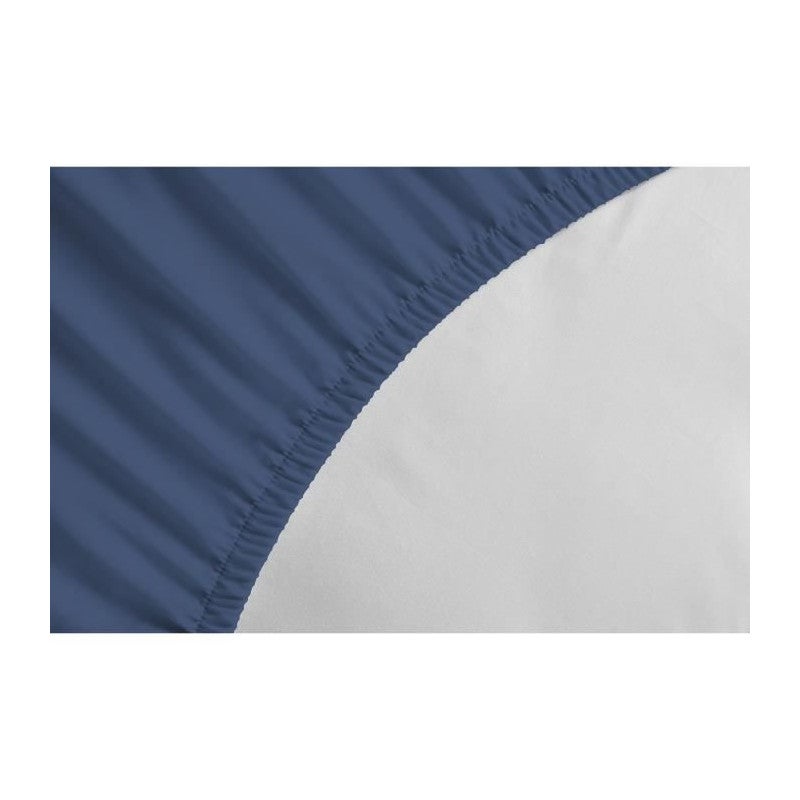 LOVELY HOME Drap plat - 240 x 300 cm - 100% coton - Bleu - 2
