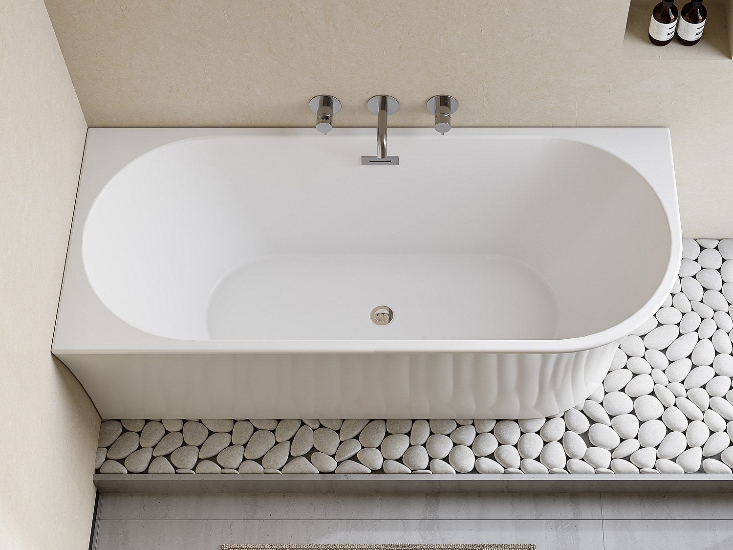 Bañera esquinera - 201 L - 150 x 75 x 59 cm - Blanco - Acrílico - ángulo izquierdo - PONTICOLA - 4