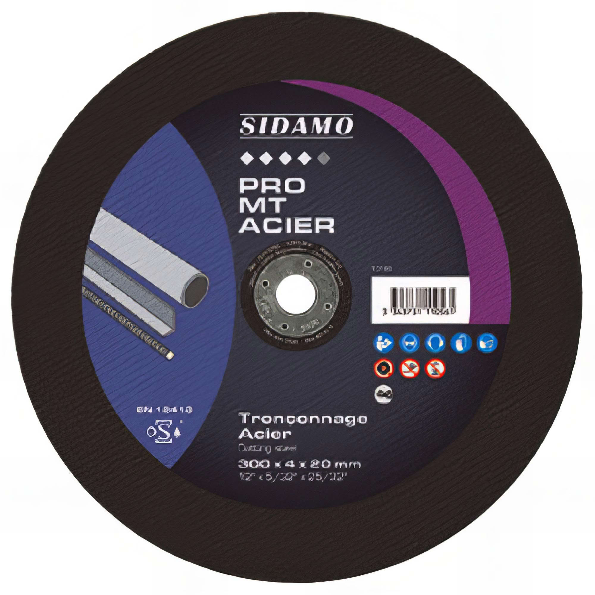 Disque à Tronçonner PRO MT ACIER - D.300 X 4 X 20 Mm - SIDAMO - 10111056