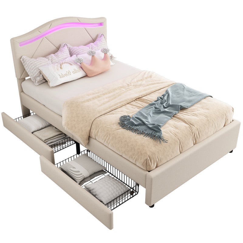 Camas Articuladas Electricas TUUOUY Cama Acolchada Para Dormitorio Con  Luces LED, Cama Individual, Cama Doble, Camas Para Adultos Y Adolescentes,  Con Respaldo Suave, Marco De Cama De Plataforma, Rosa, DH001 Cama De, image size:650x650