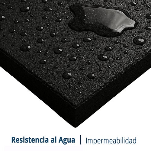 Arquiservi - Placa de borracha preta 50x50x15mm (1 unidade) Piso antiderrapante, alta densidade, para uso interno e externo - 9