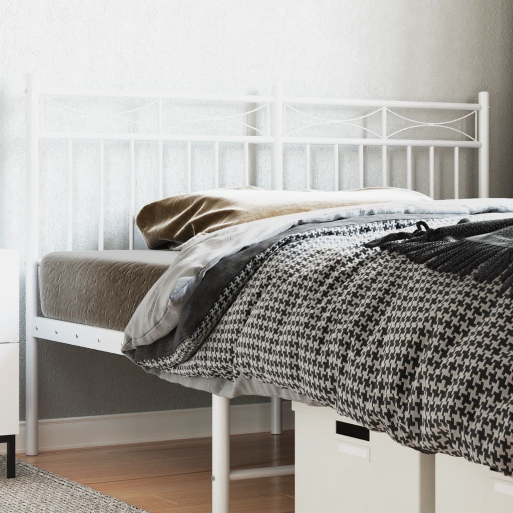 Coavain Tête De Lit Métal Blanc 80 Cm - Design Élégant Classique 85x97 Cm, Acier Robuste Poudre, Soutien Dos Parfait