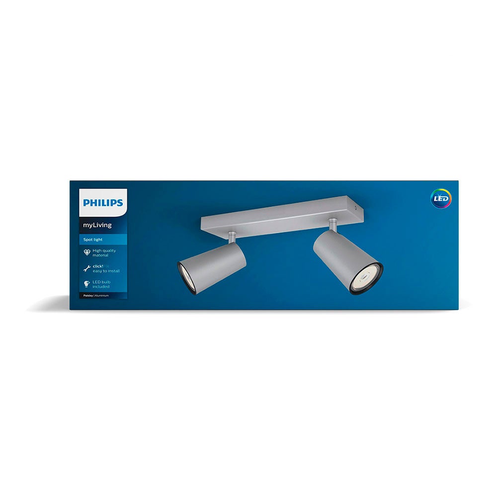 Lámpara de techo regulable PHILIPS - 2 focos - GU10 - metal - 93520 - 5