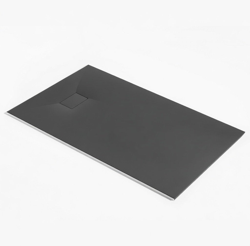 Receveur De Douche Réductible 70x90 Cm – Effet Pierre Ardoise Anthracite, Résine Laneri