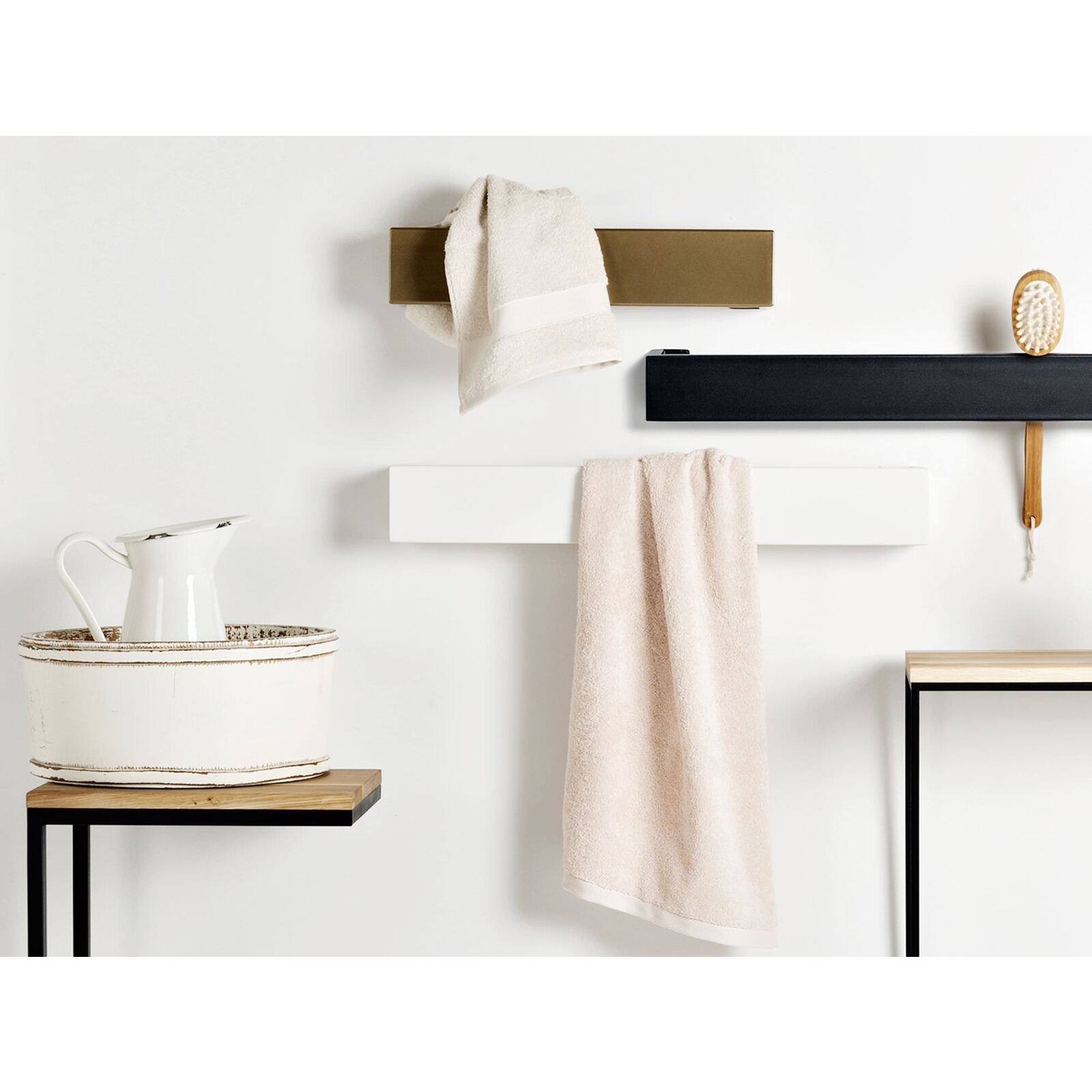 Porte-serviettes uton 50 x 10 x 10 cm Doré - 4