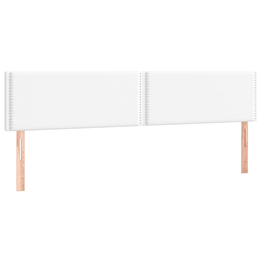 Cadre de lit sans matelas blanc 120 x 190 cm similicuir - 8