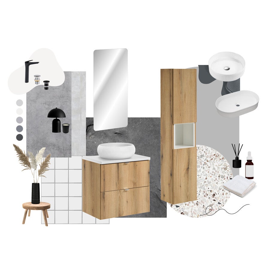 Plan de salle de bain 60x40 - Nova Oak - 4