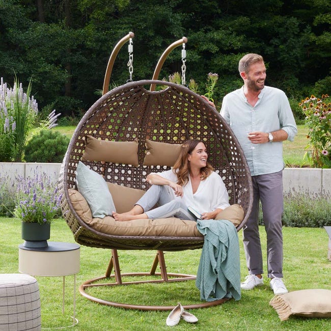 Housse De Protection Pour Chaise Suspendue - Tissu Oxford 210D Imperméable Et Anti-UV - Dimensions 190x115 Cm Avec Fermeture éclair - Pour Jardin, Terrasse Ou Balcon