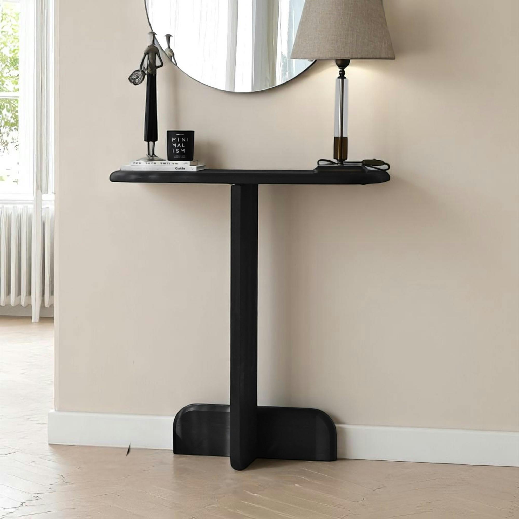 Console d'entrée design en bois grisé SITIA | Leroy Merlin