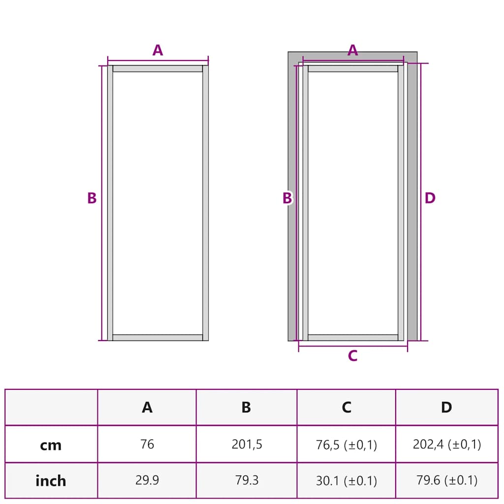 Porta interna 76x201,5 cm Bianco Vetro satinato Alluminio Rinforzato Design Moderno e Privacy - 7