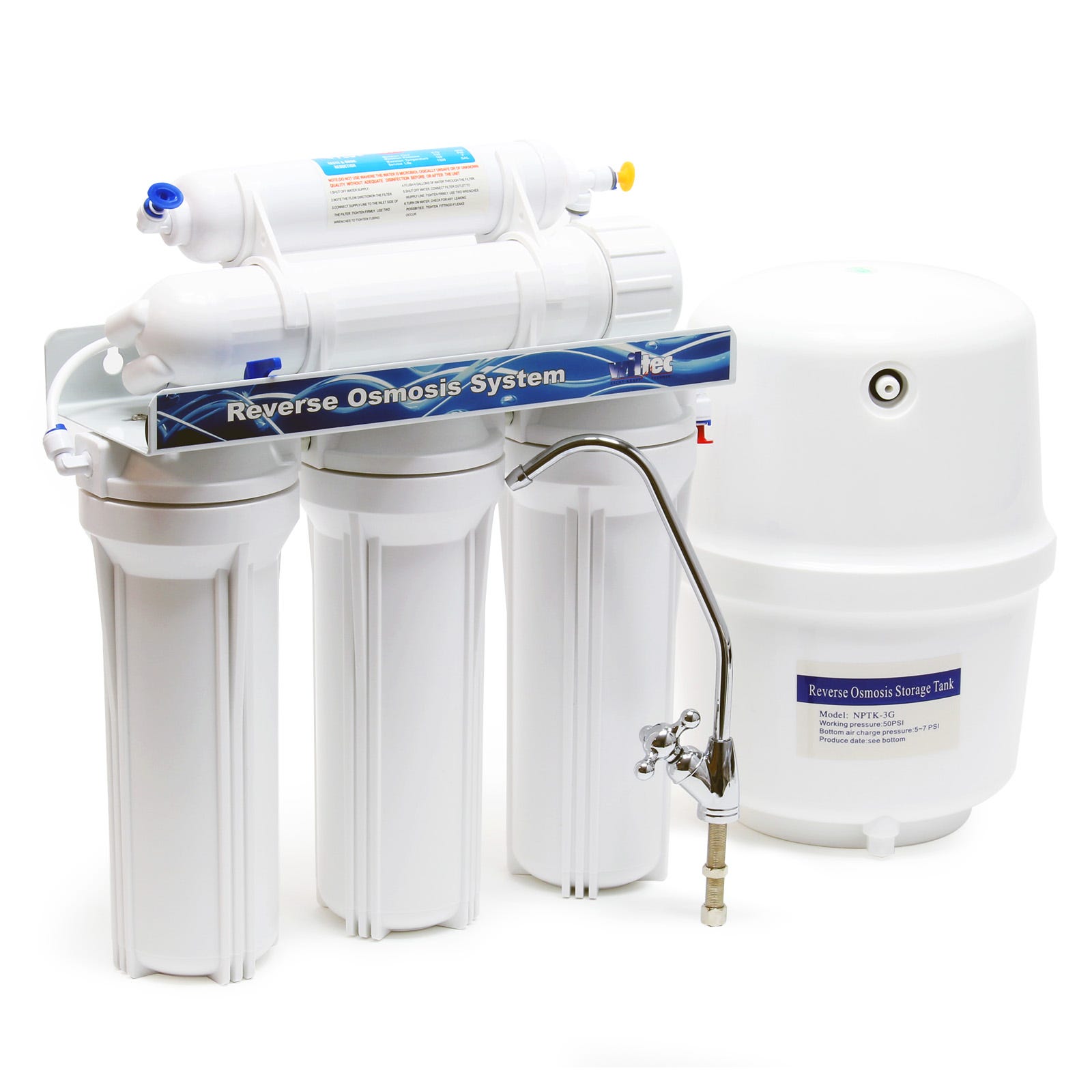 Naturewater 5 étapes osmose inverse (RO) 180l/jour avec logement et pompe de surpression Naturewater 5 étapes osmose inverse (RO) 180l/jour avec logement et pompe de surpression