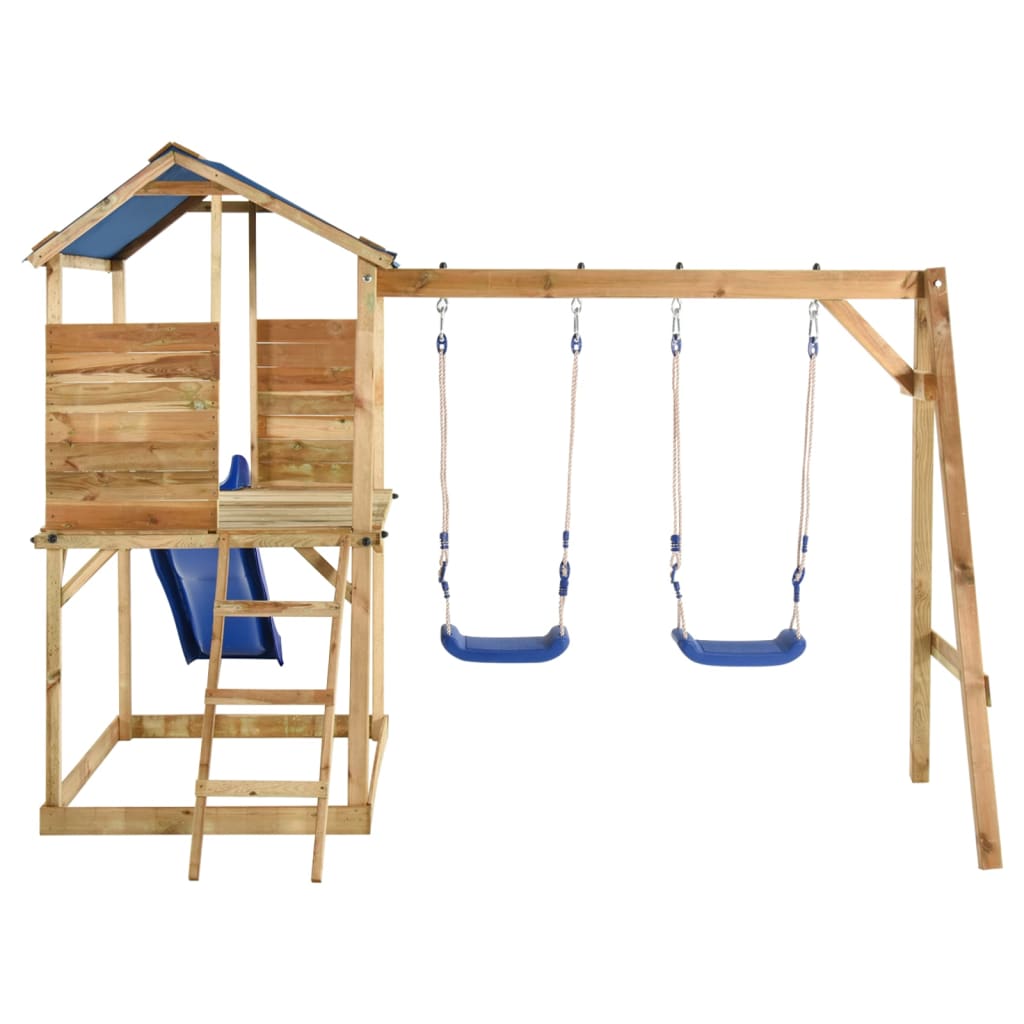 Altalene per parco giochi all'aperto scivolo altalene robuste giochi da giardino 300 x 220 x 200 cm legno 02_0004706 - 2