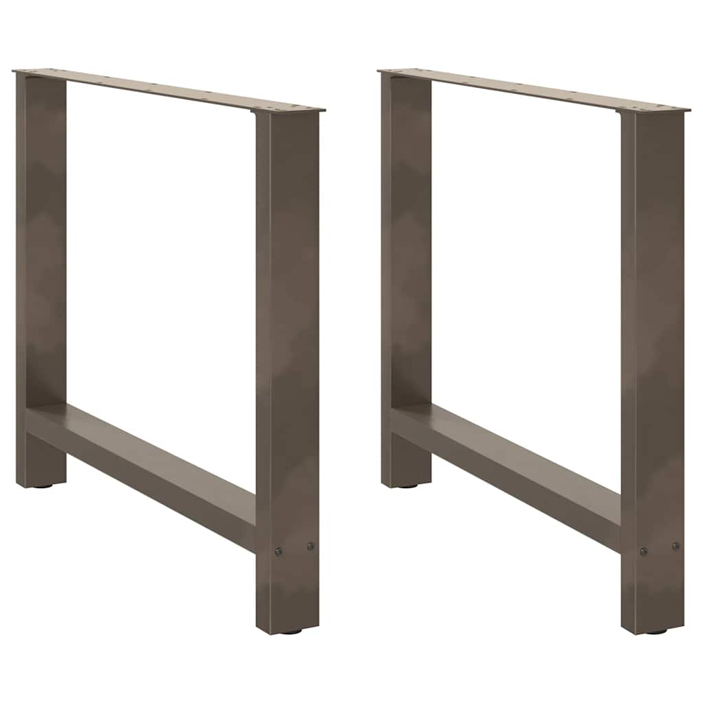 Nogi do stołu jadalnego Naturalna stal 2 szt. 90x(72-73) cm Stal vidaXL
