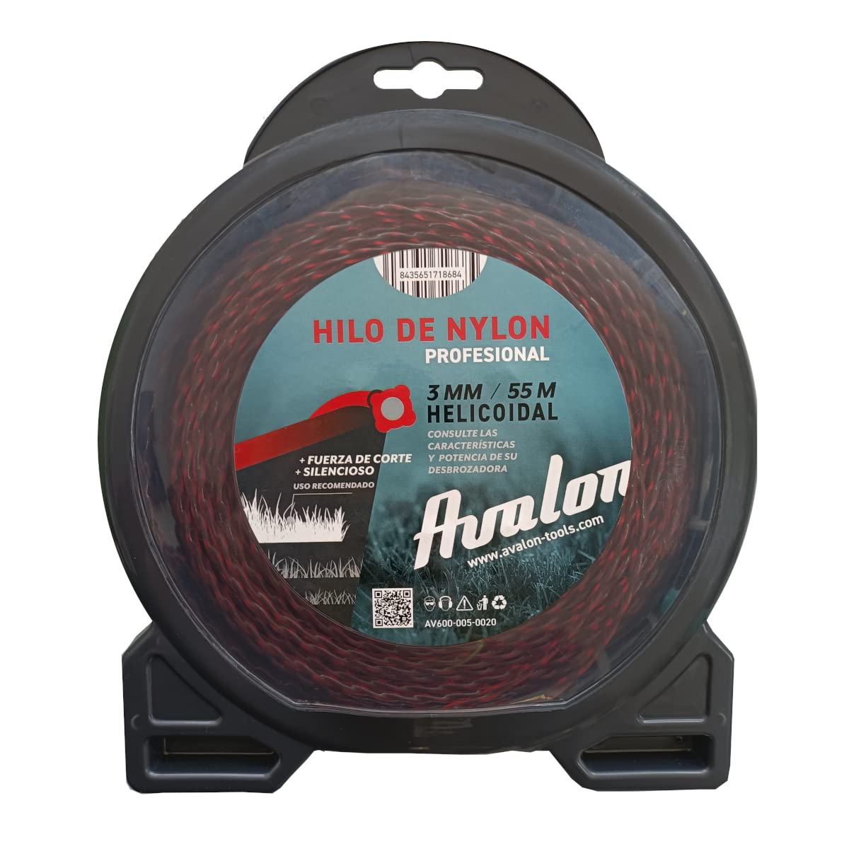 Avalon - Fil hélicoïdal en Nylon Universel pour débroussailleuse et Tondeuse (2,7 mm x 15 m Avalon - Fil hélicoïdal en Nylon Universel pour débroussailleuse et Tondeuse (2,7 mm x 15 m