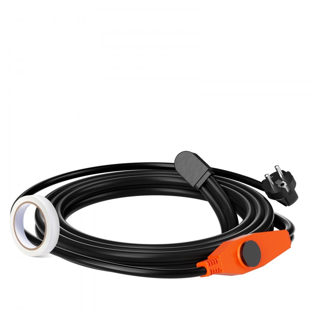 HEATIT JHSF Câble Chauffant Auto-Régulant 1m Avec Thermostat - Protection Antigel Tuyaux, Plantes, Canalisation - IP65