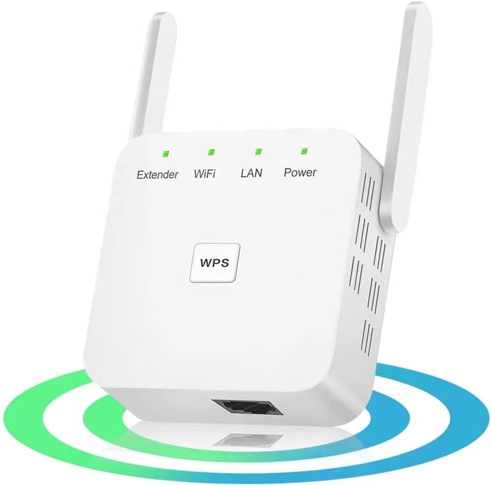 Amplificateur WiFi 300 Mbps - Répéteur Avec Port Ethernet, WPS, Antennes Intégrées, Compatible Toutes Box, Pour éliminer Les Zones Mortes