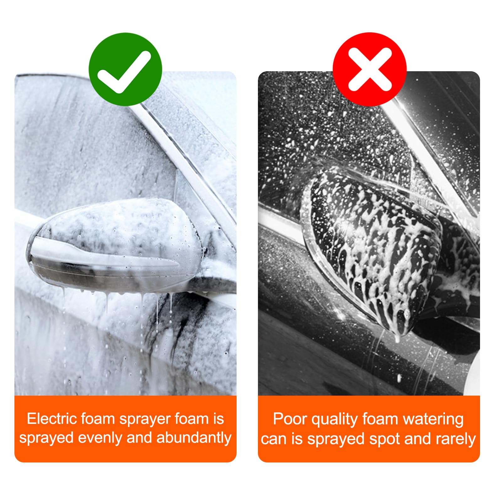 1 spruzzatore di schiuma elettrico, spruzzatore di schiuma senza fili da 1,5 l, per lavaggio auto, irrigazione giardino - 2