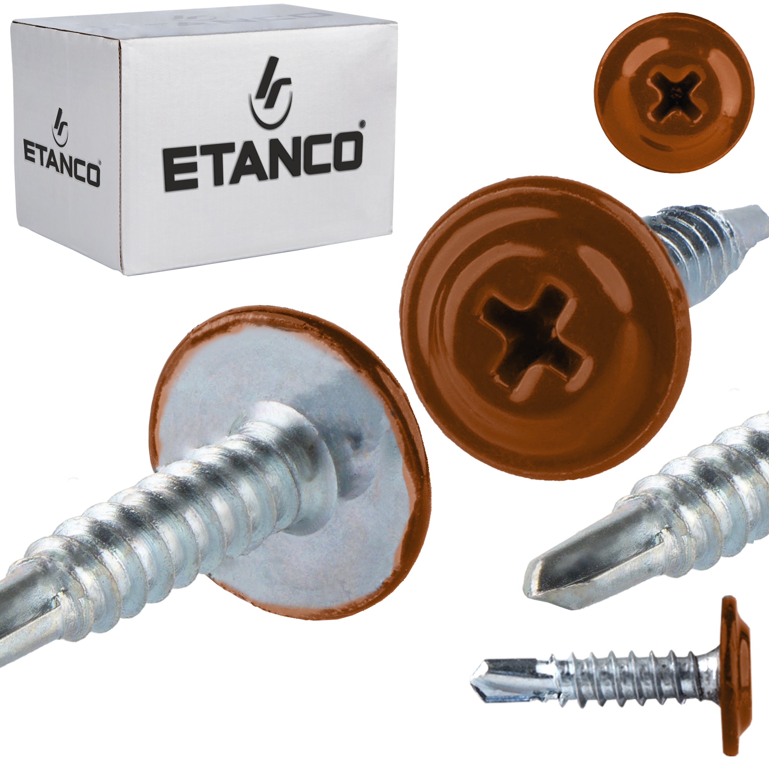 Łączniki montażowe Etanco GM-B 4,2x19 mm RAL 8004 250szt