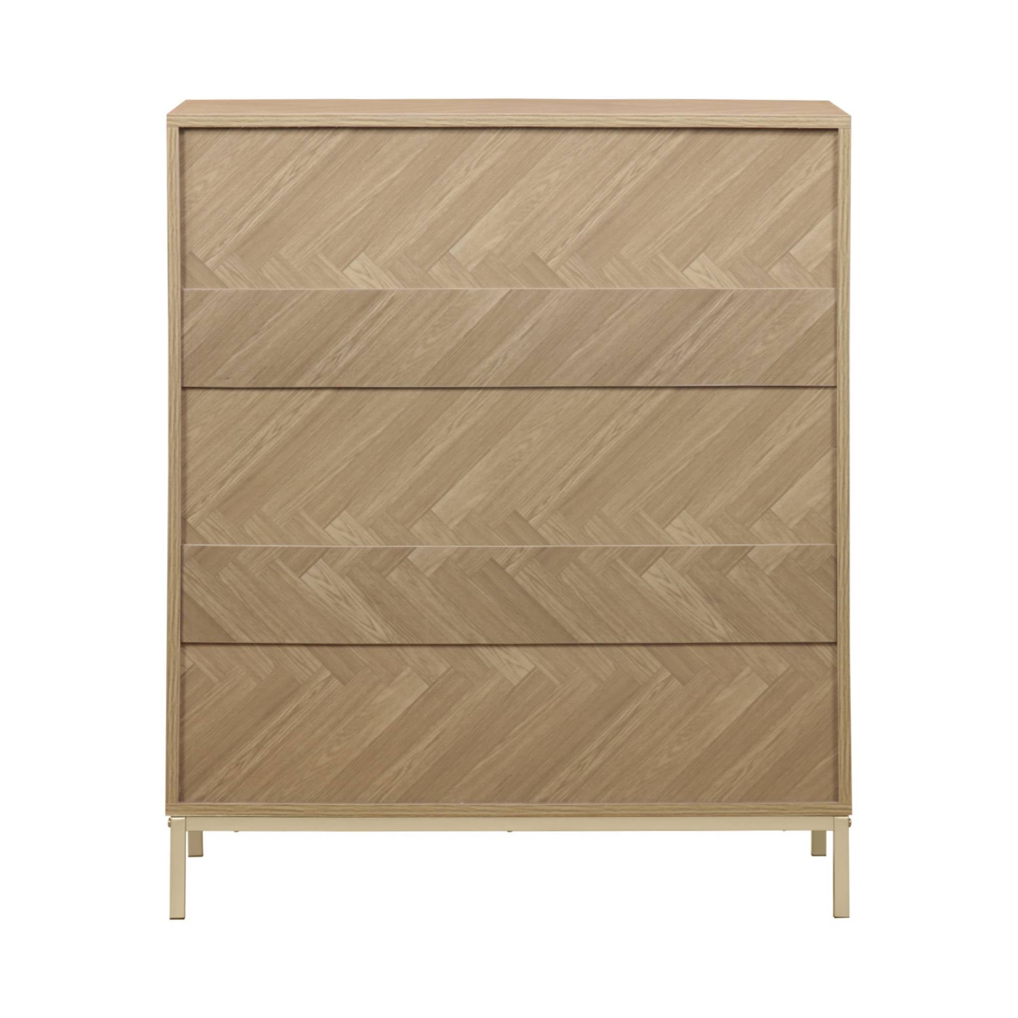 Commode Budapest. quatre tiroirs. décor chevrons L 80 x l 40 x H 95cm - 8
