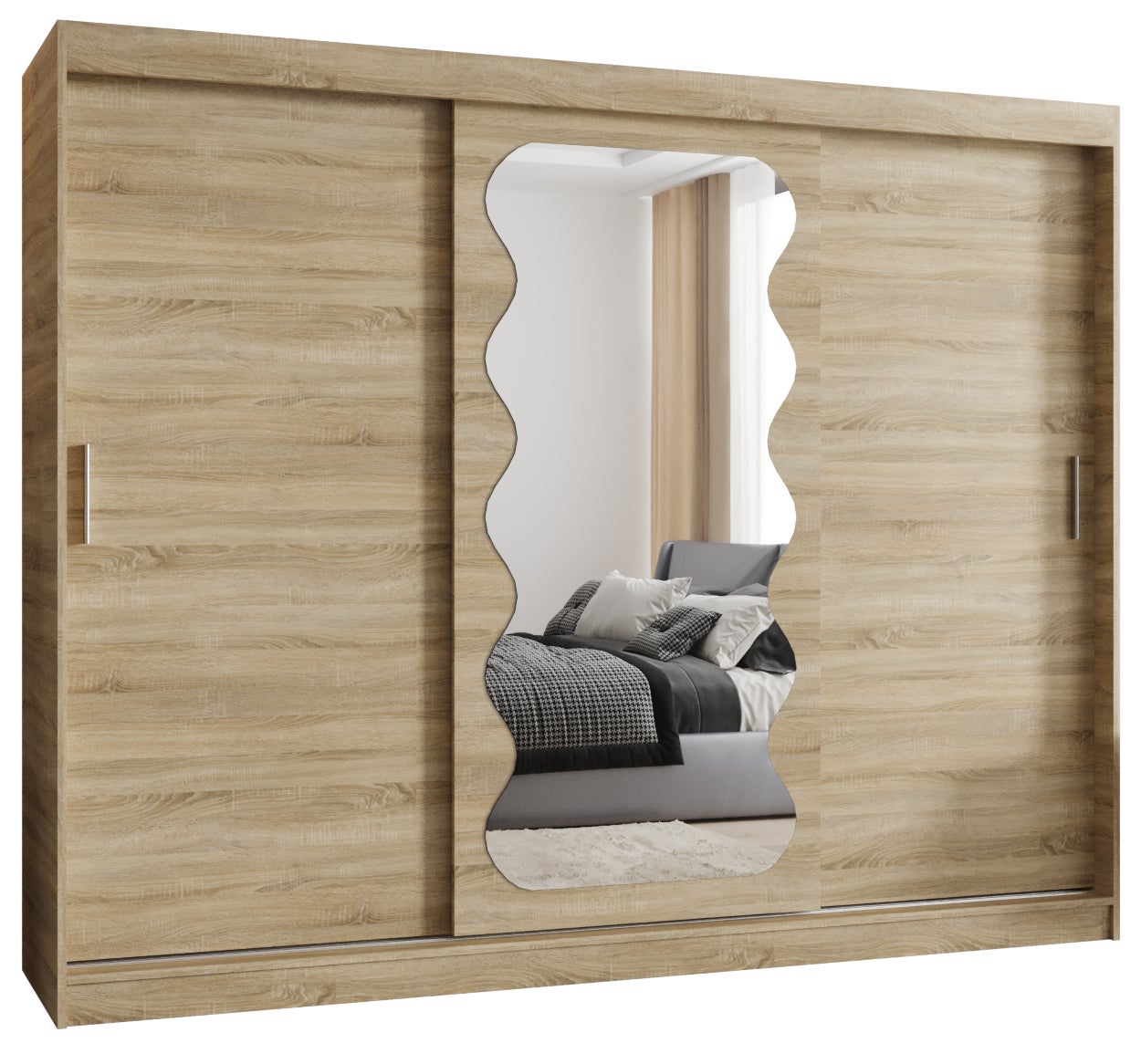 Szafa przesuwna garderoba SPOTI 250 x 62 x 200 cm Sonoma