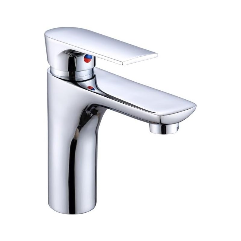 Bateria umywalkowa ciepłej i zimnej wody, wykonana w całości z miedzi galwanizowanej. Bateria umywalkowa ciepłej i zimnej wody do łazienki.