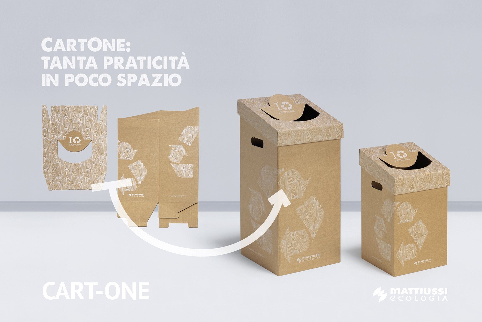 Contenitori raccolta differenziata in cartone