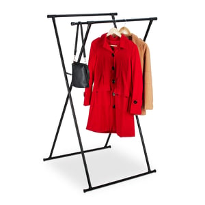 Appendiabiti Da Terra In Ferro 2 Ripiani - Portabile E Resistente, Per Uso Commerciale E Domestico, Altezza 76 Cm, Design Semplice E Funzionale - 5