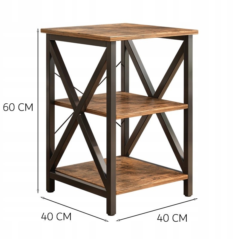 Stolik kawowy industrialny kwadratowy retro loft - 6