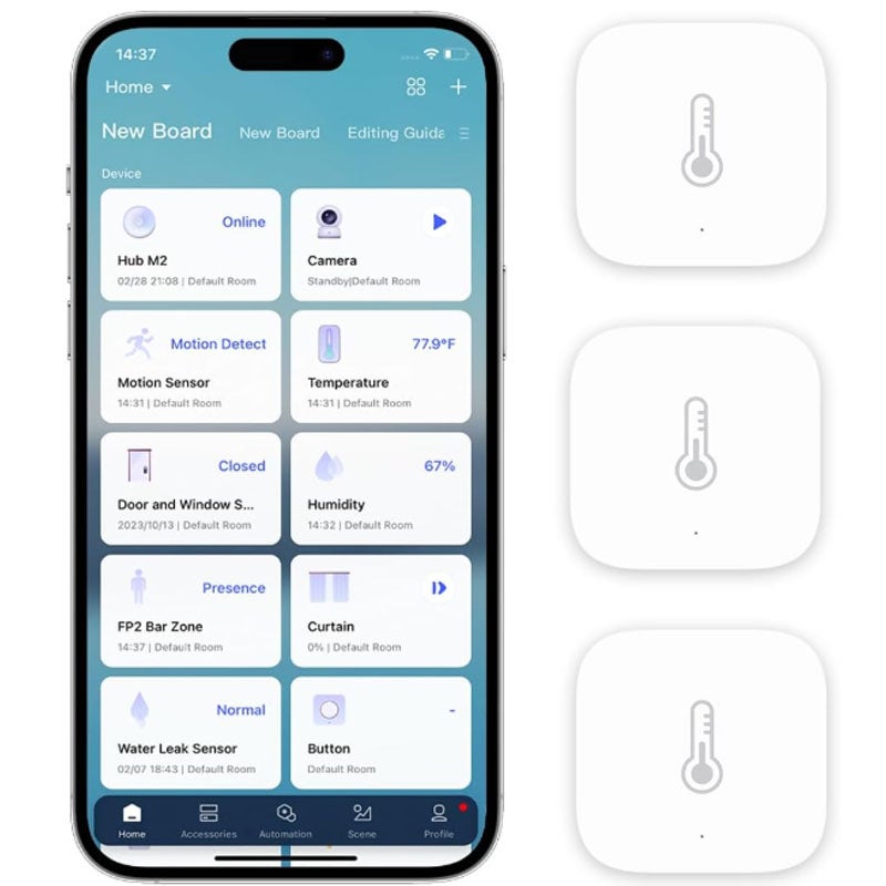 Obosoe  Sensor De Temperatura Y Humedad Aqara Zigbee (Pack De 3) Para Control Remoto Y Automatización Del Hogar. Compatible Con Apple Homekit Y Alexa. , Leroy Merlin
