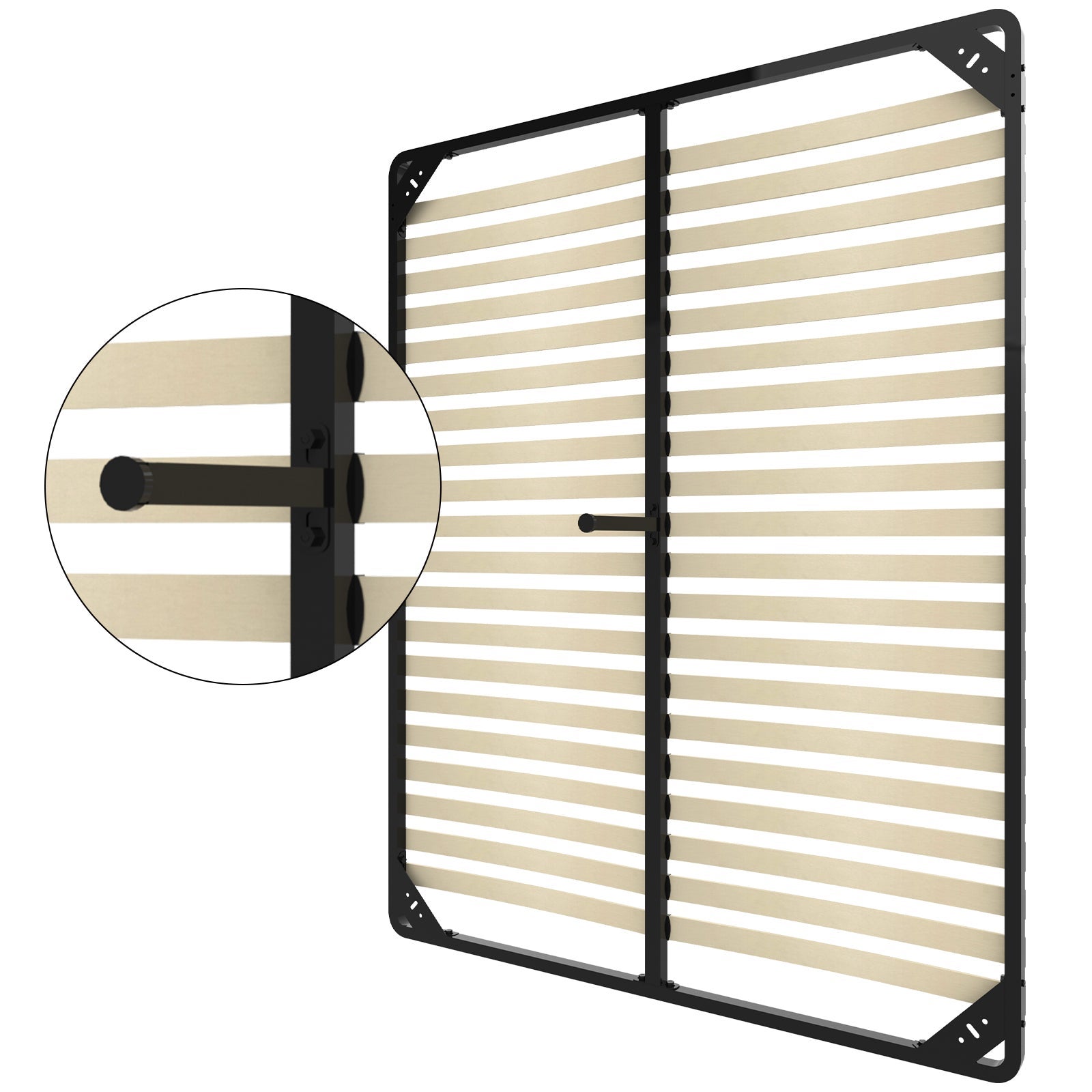 TEENO Sommier 160x200cm, 2x20 Lattes, Lit avec Sommier à Lattes - 2