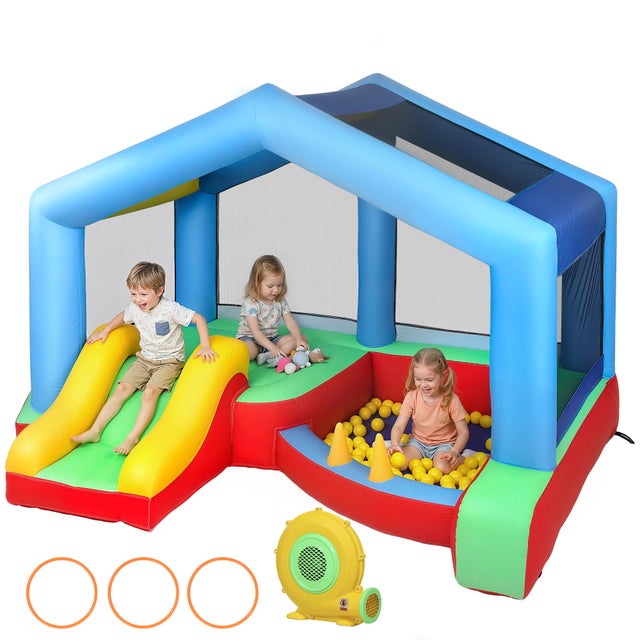 vente unique Toboggan Aquatique Gonflable 5 en 1 avec Pataugeoire Aire de Jeux G