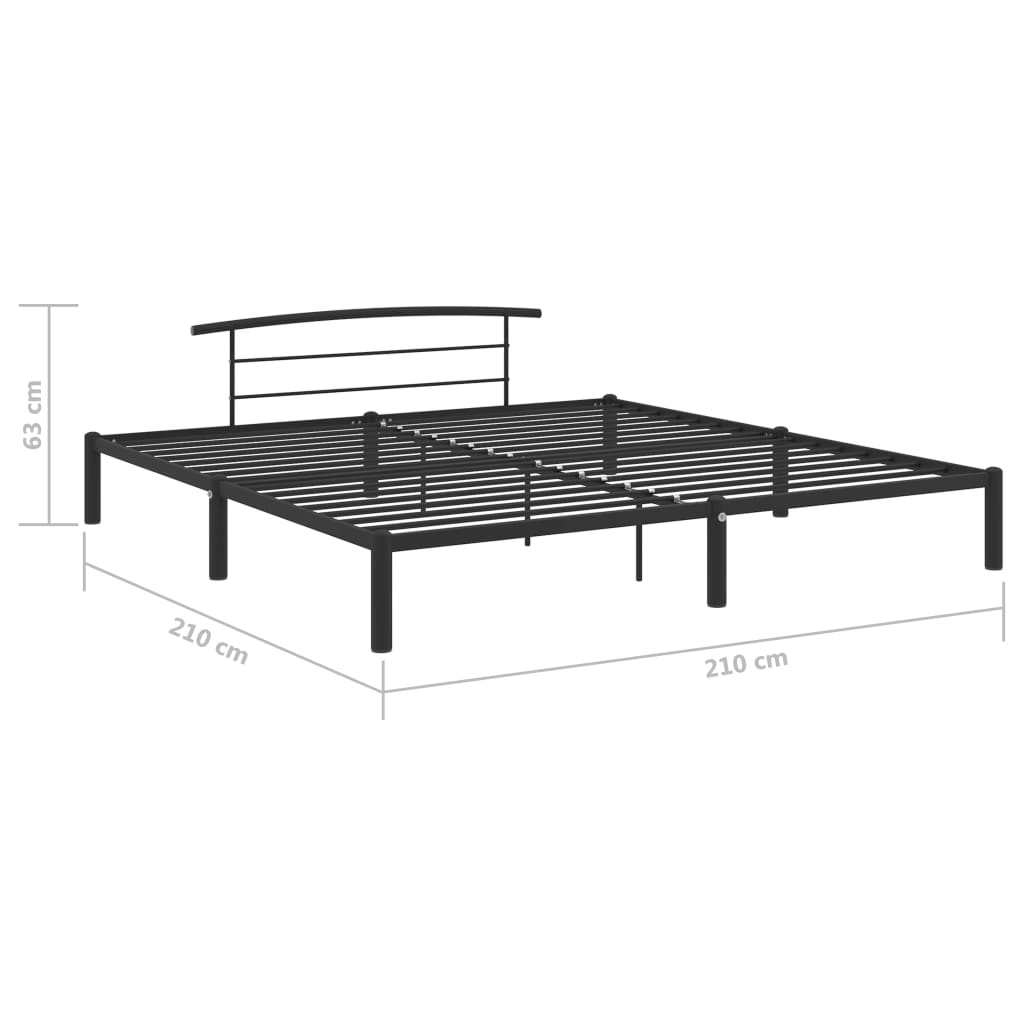 Maison Exclusive - Estrutura de cama 200x200 cm metal preto - 7