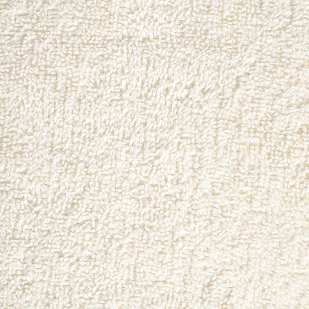12 pcs Conjunto de toalhas premium SOLUND 600 gsm creme vidaXL - 7