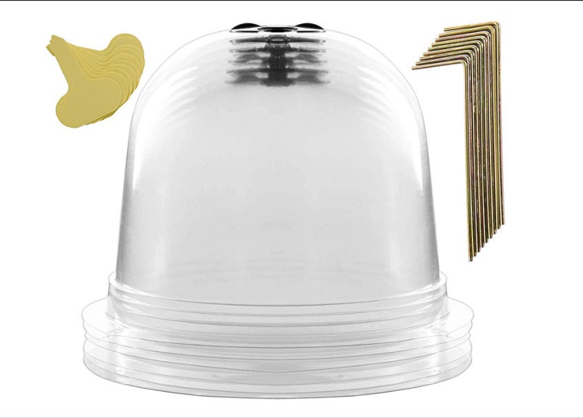 Klosz do roślin ogrodowych, oddychająca plastikowa osłona ochronna do sadzonek, plastikowy klosz do roślin, 6 sztuk