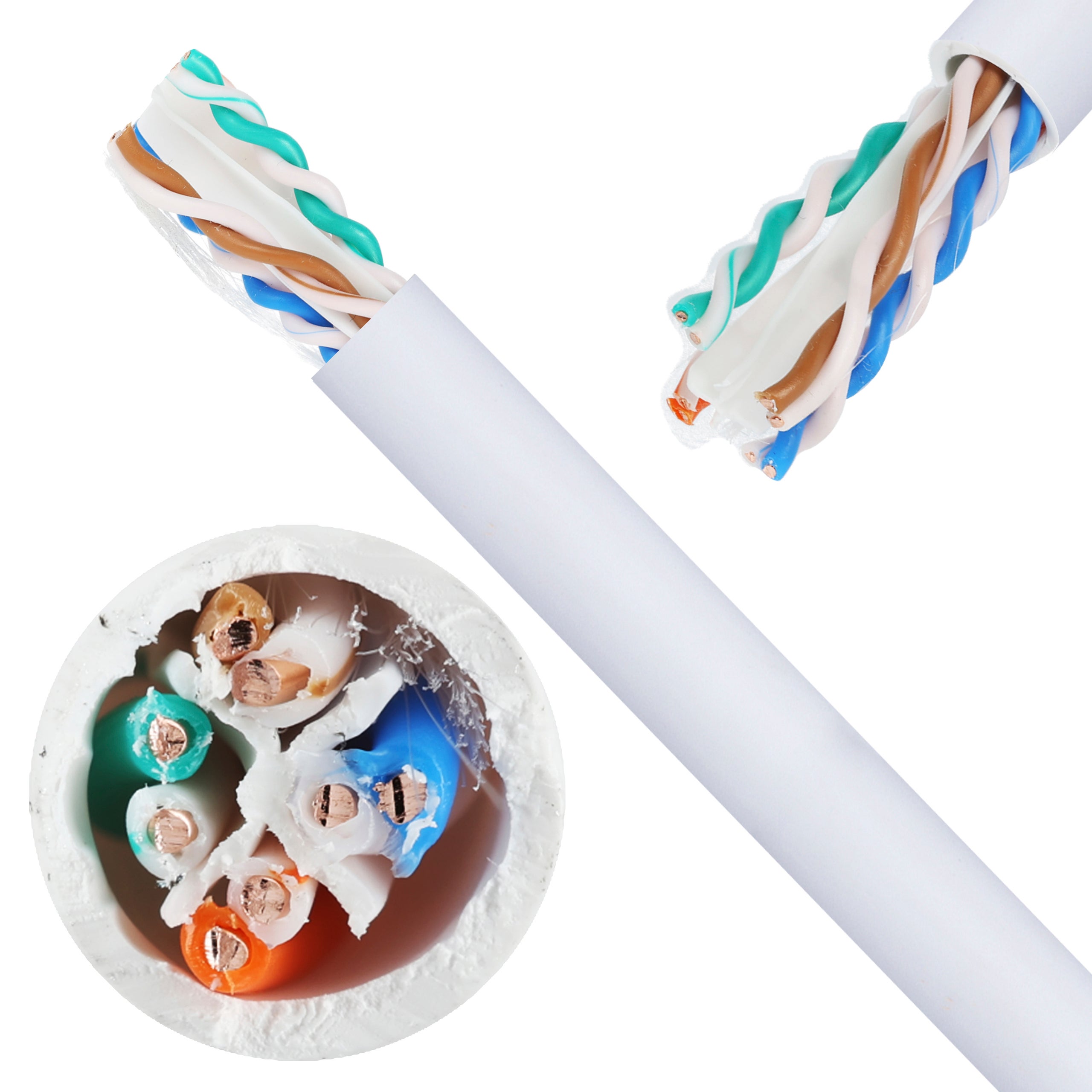 Kabel sieciowy U/UTP kat.6 skrętka 4x2x0,55mm wewnętrzny B2ca bezhalogenowy LSOH szary SecurityNET 500m