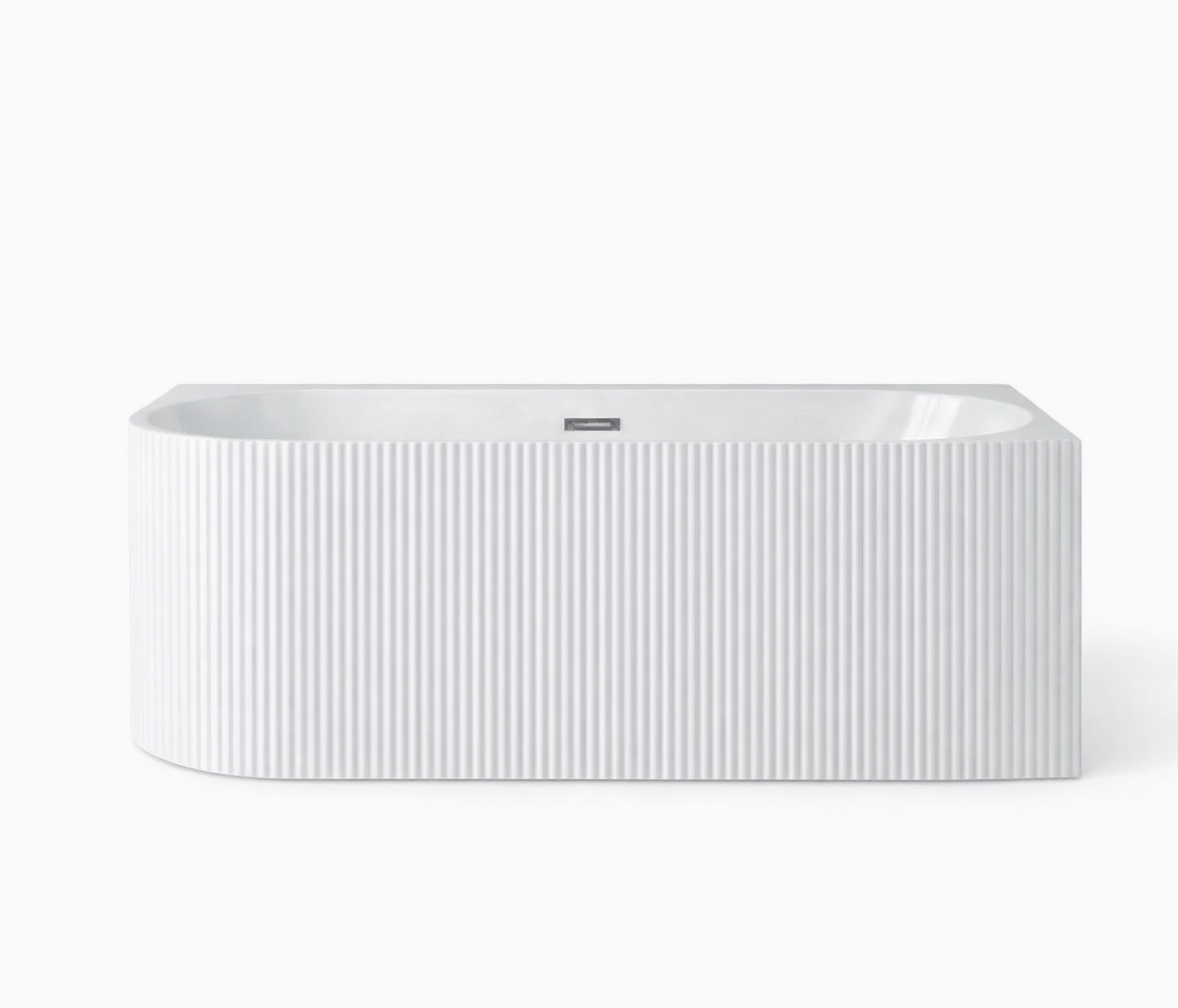 Baignoire d’angle droite – 170 x 75 cm – Blanc brillant rainuré – PERLE - 4
