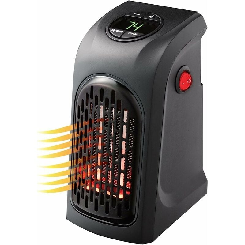 Grzejnik elektryczny, mini grzejnik bezprzewodowy, regulowany termostat do biura, sypialni, salonu - 400W