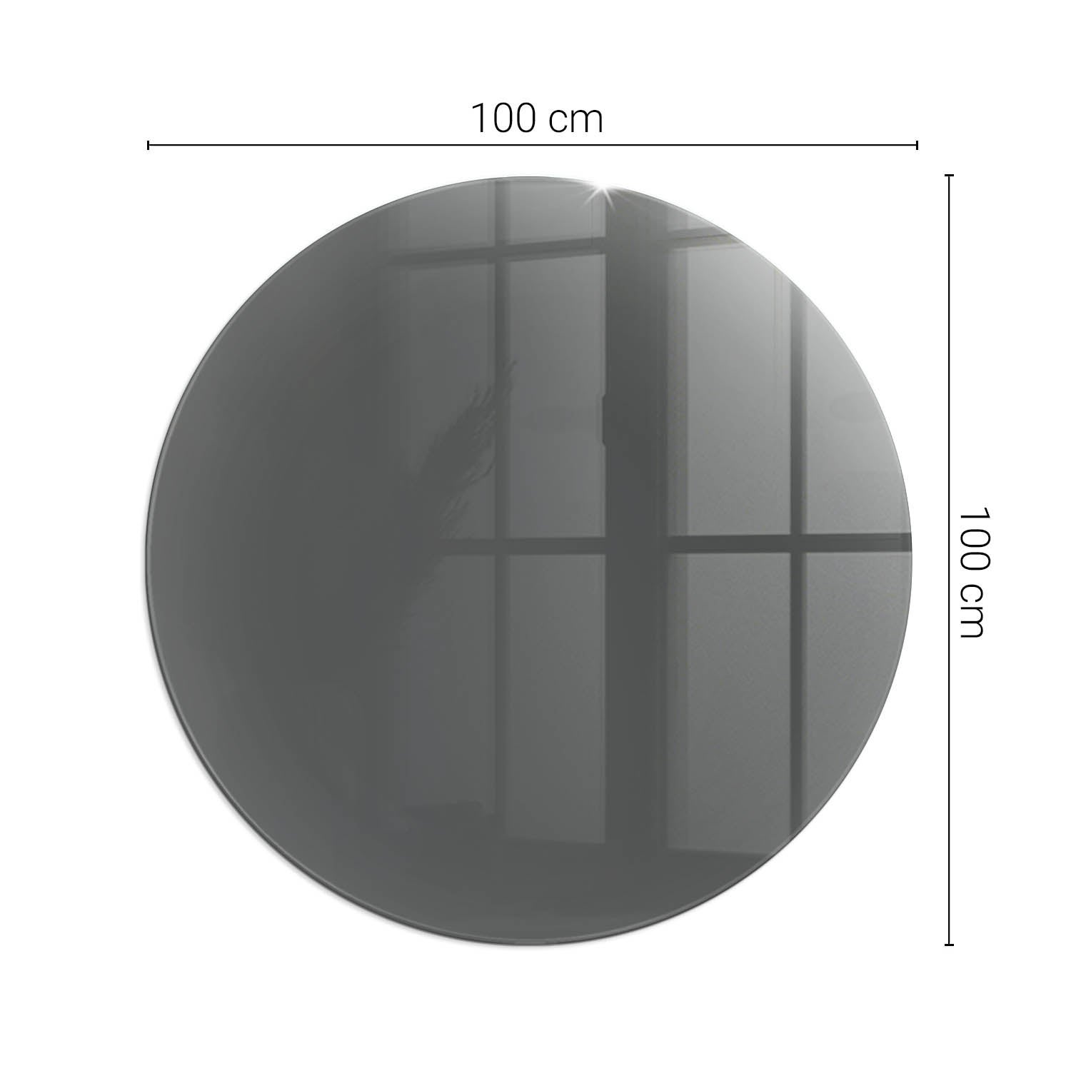 Duża szklana ochronna podkładka pod piec - fi 100 cm - Kolor Szaro-brązowy - TULUP - 2
