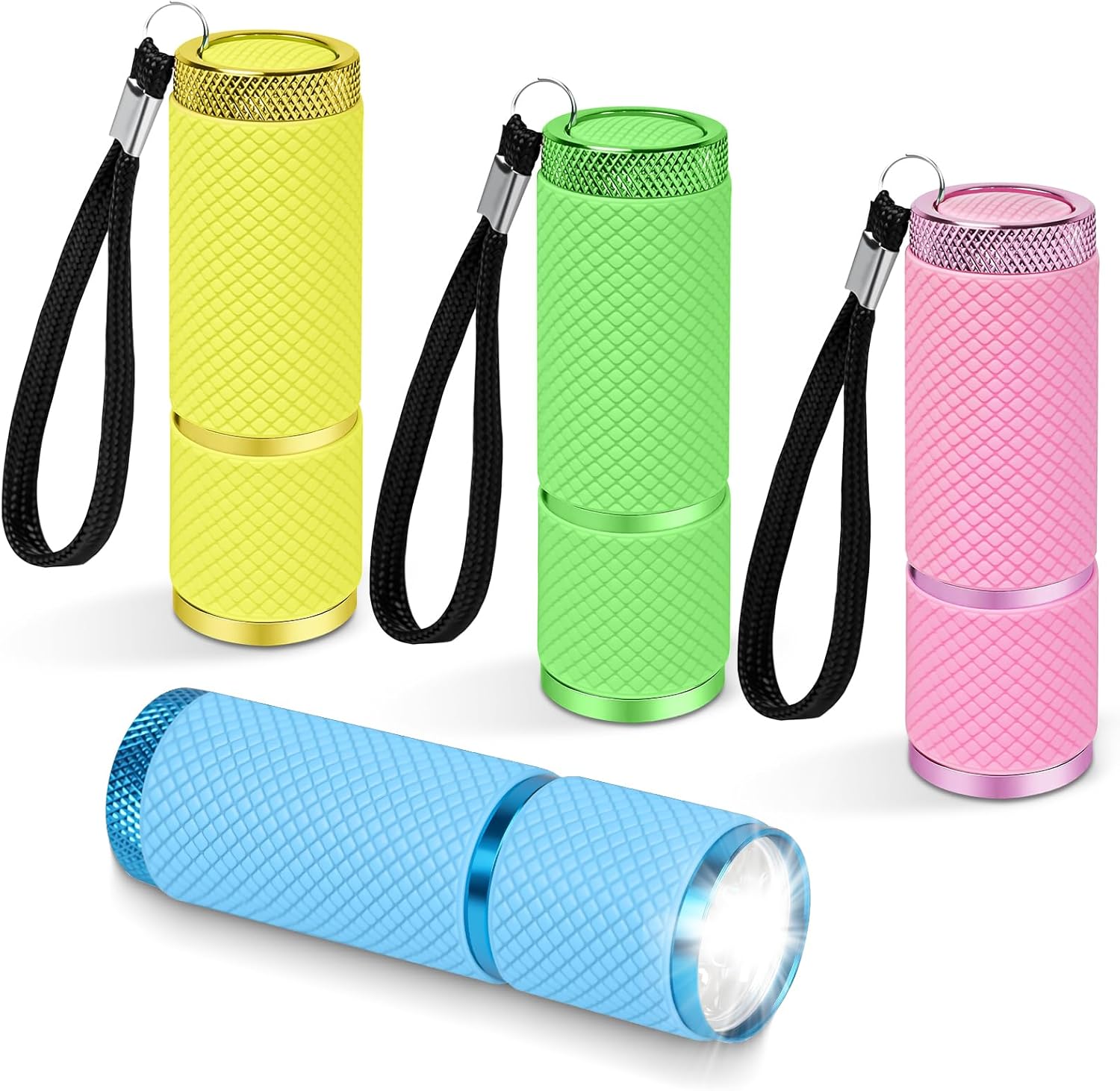4-częściowa mini latarka, ultra mocna latarka LED, zestaw latarek LED, mała lampa z 9 diodami LED
